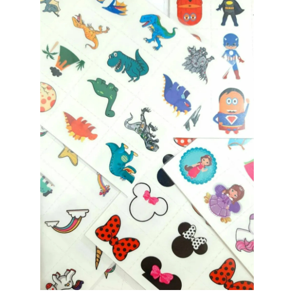 160 tatuagem temporária infantil vários temas festas eventos