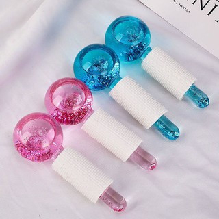 Kit Esfera Para Massagem facial cromoterapia Cristal Anti Aging Profissional Estética Azul OU Rosa