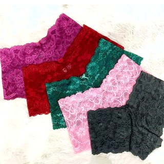 Kit Ate 10 Calcinhas Calesson Shortinho de Renda Premium Lingerie