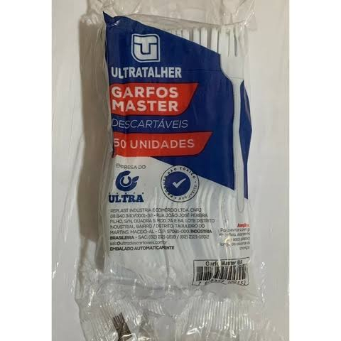 Garfo Master Branco - Ultra Descartáveis