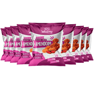 Kit 20x Biscoito de Proteína Sabor Amendoim Wheyviv 45g