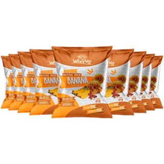 Kit 20x Biscoito de Proteína Sabor Banana c/ Canela Wheyviv 45g