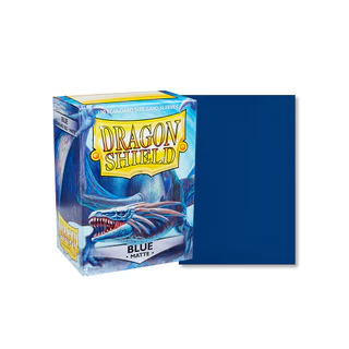 Dragon Shield Blue Matte Standard 100 Sleeves Lacrado Azul Magic Pokemon