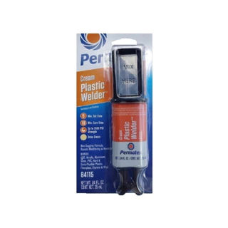 Cola Epox Solda Emenda Plastico Abs Pvc Cor Creme Permatex