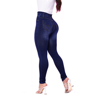 Calça Legging Sublimada Fitness Imita Jeans Fake Jeans – Galvic