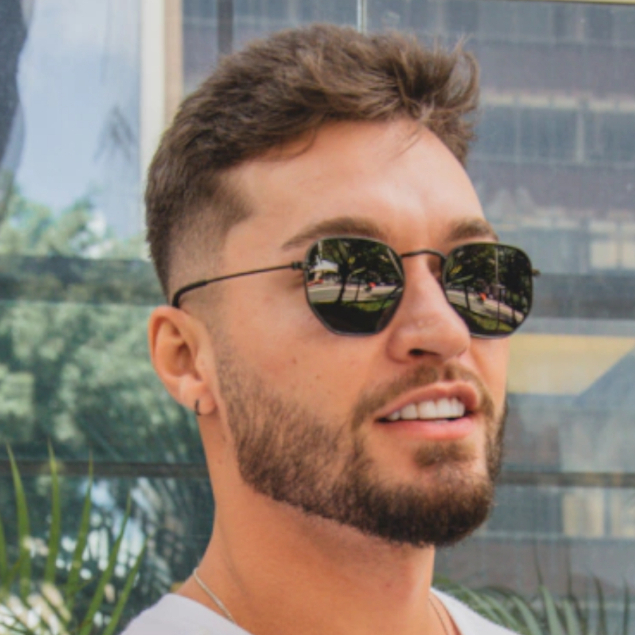 Óculos de Sol Feminino Masculino Hexagonal Trend 2022 Novidade