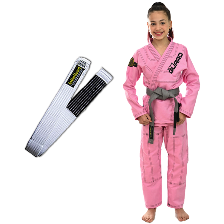 Kimono Jiu Jitsu Infantil + Faixa - ROSA