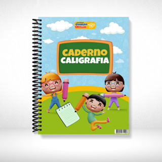 Caderno infantil Caligrafia - Apostila impressa e colorida