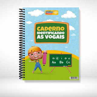 Caderno Identificando as Vogais Infantil - Apostila impressa e colorida