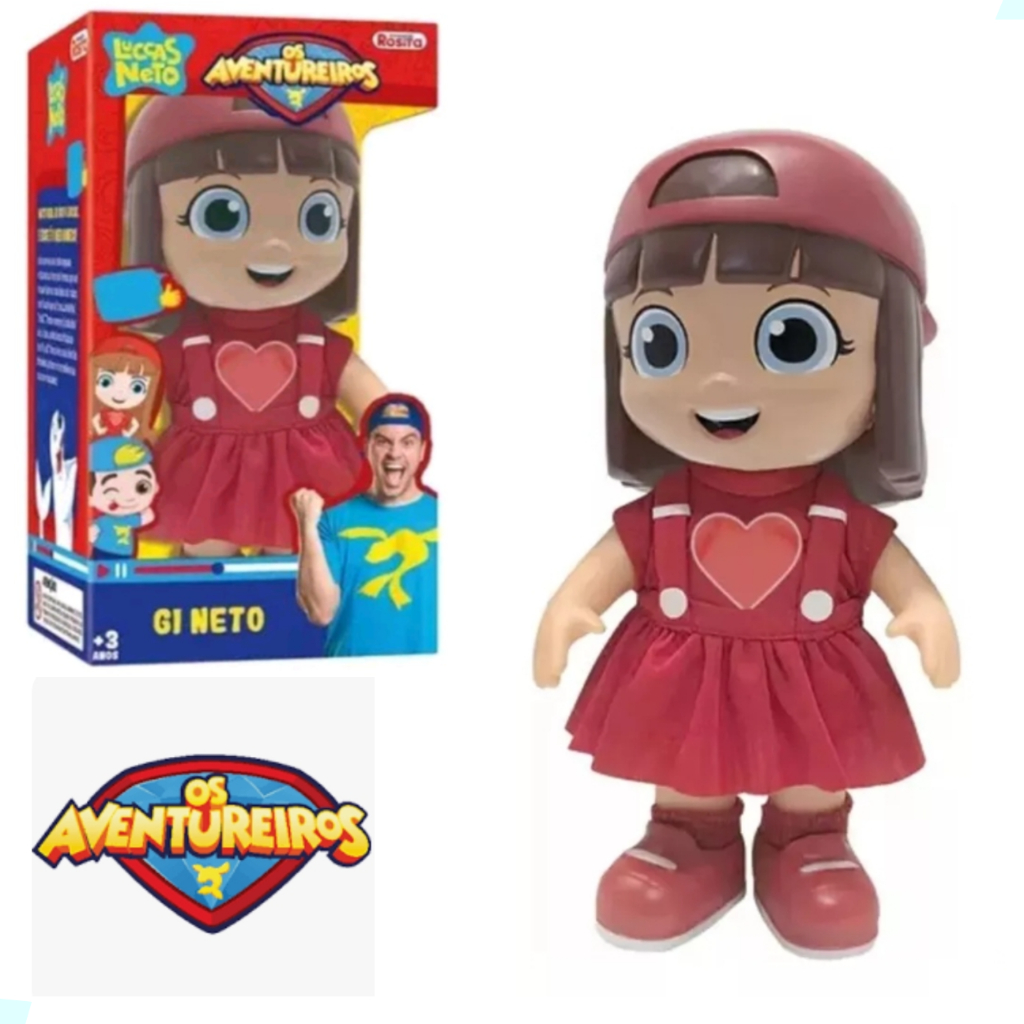 Boneca Gi Neto Aventureira Vermelha 27cm 1241 - Rosita Envio Imediato ...