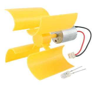 Mini Gerador De Energia Eólica Com Led E Pás Educativo