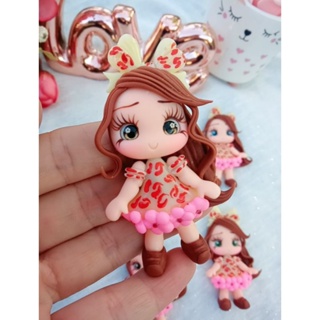kit 10 apliques biscuit bonecas