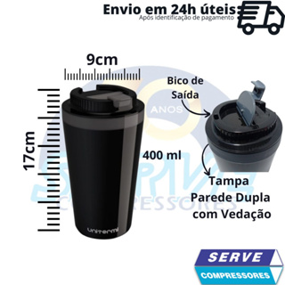 Copo Térmico Com Tampa Itachi - 400ml - Extra Festas