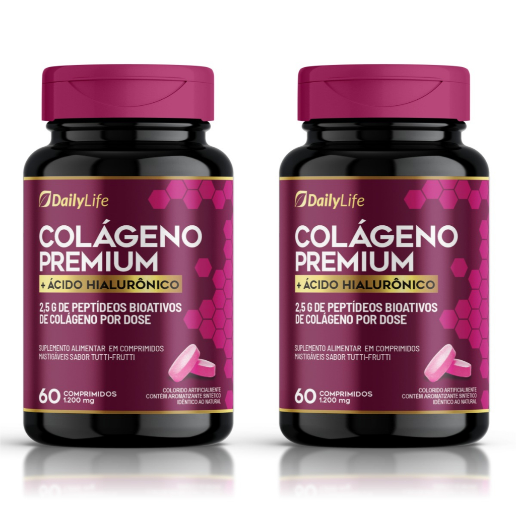Suplemento Em Comprimidos Colágeno Premium Sabor Tutti Frutti