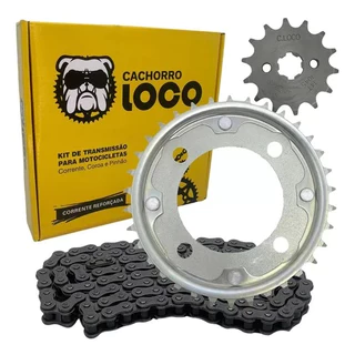 Kit Relação Transmissão Aço 1045 Honda Pop110 Cachorro Loco/Grapks - Compatível c/Original