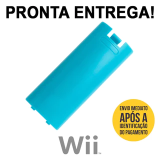 Tampa Nintendo Wii Remote Azul Tampinha Controle Bateria Pilha!