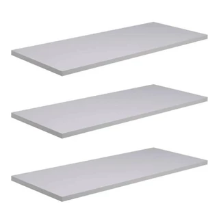 kit 3 Prateleiras 40x25 na cor branca fosco 100%MDF
