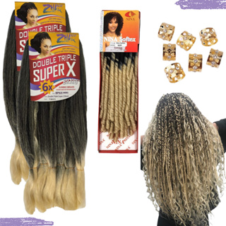 Kit 2 Cabelo Jumbo Gypsy Braids Super Hiper X Tranças Fibra