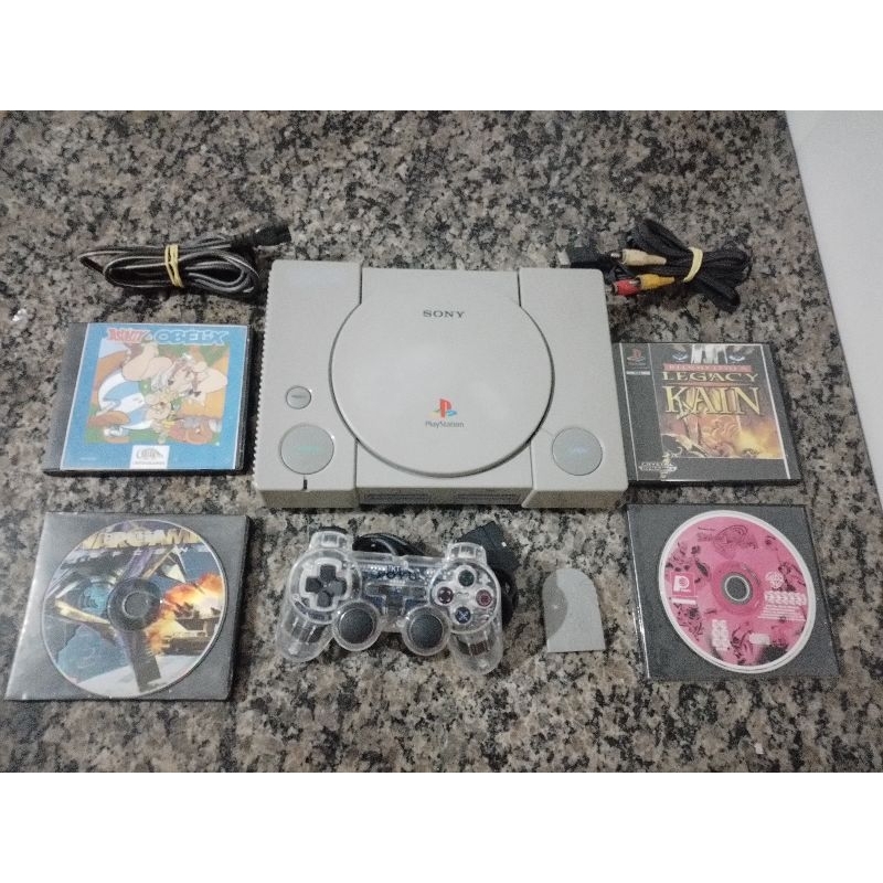 Console PlayStation 1 1001 Desbloqueado na Caixa Completo - Sony