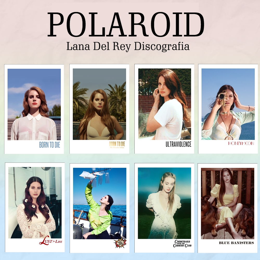 KIT 8 FOTOS LANA DEL REY DISCOGRAFIA | Shopee Brasil