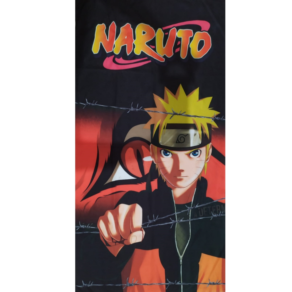 Toalha de Banho Desenho Anime Naruto Uzumaki & Sasuke Uchiha