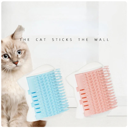 Auto Escova Coçador Gato Fixado na Parede - Massageador Brinquedo Depila e Massagem Gatos