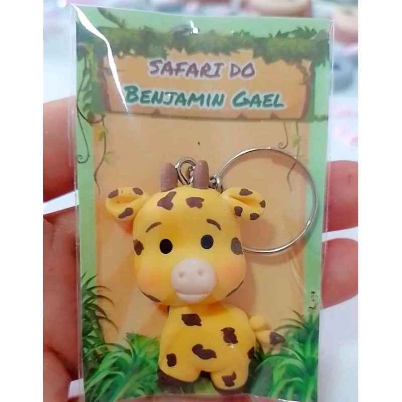 Lembrancinhas Safari, kits Chaveiros com Embalagem Personalizada LEIA A DESCRIÇÃO!