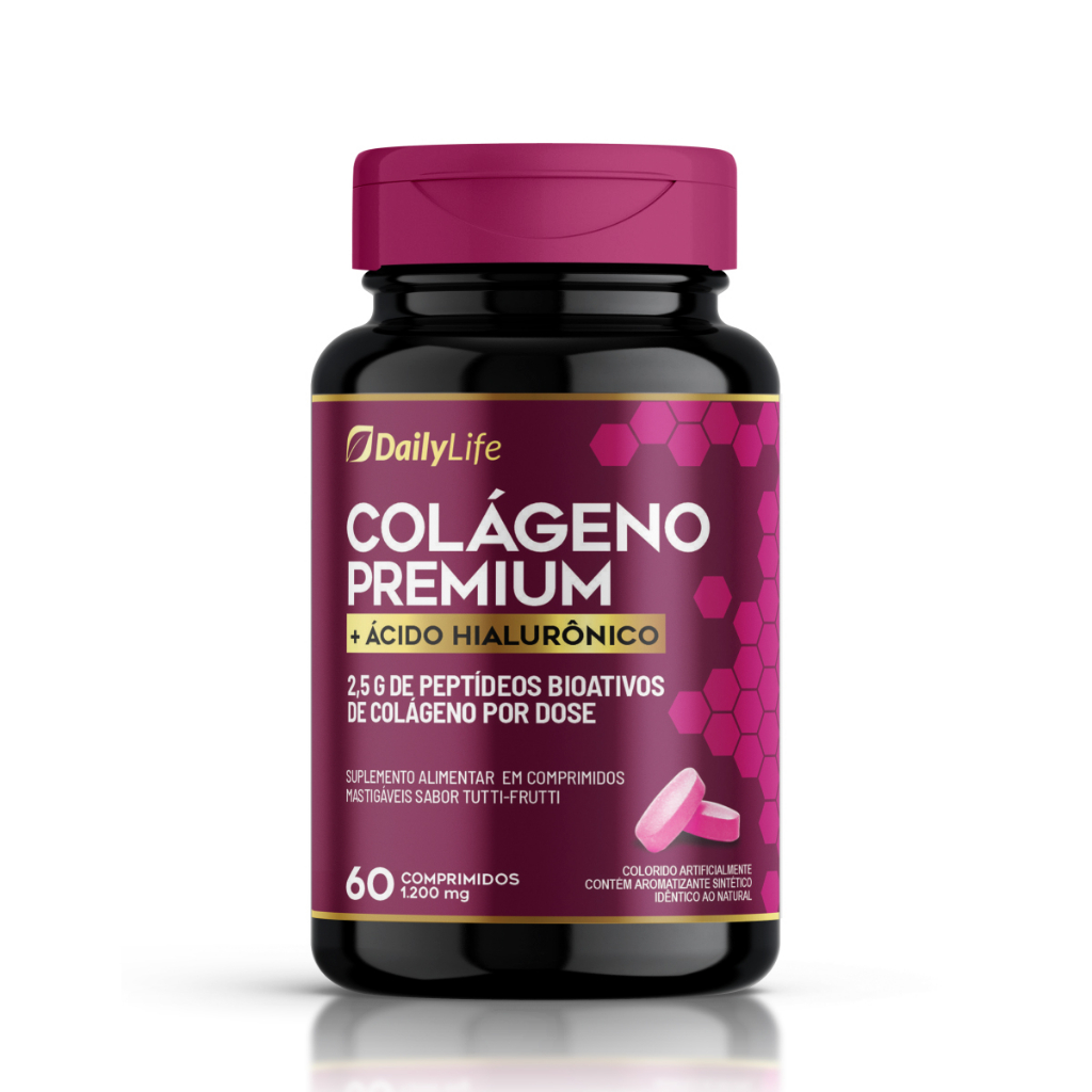 Colageno Premium + Acido Hialuronico Para Pele Cabelo Unhas Estrias ...