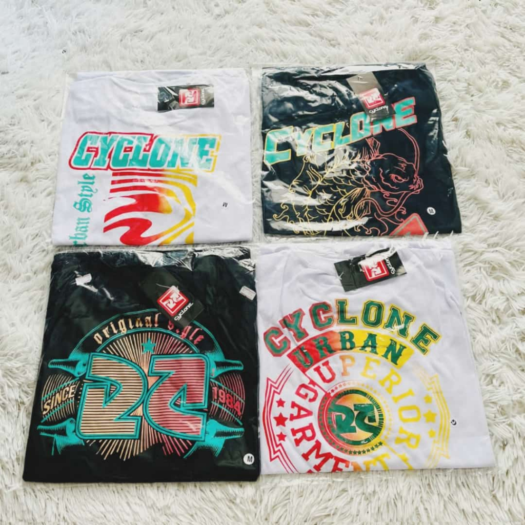 Kit 4 camisetas preta e branca da Cyclone | Shopee Brasil