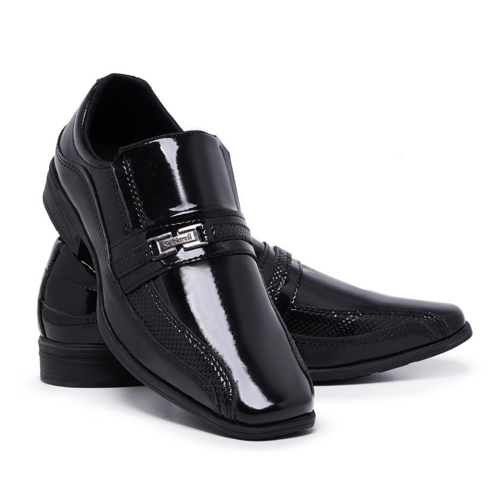 Sapato Social Masculino 836 Cores Promoção Casual Verniz Brilho