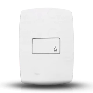 Kit Jogo 10 Peças 1 Tecla Campainha Com Placa Embutida Radial Pérola Branca Bivolt Original em Oferta na Shopee