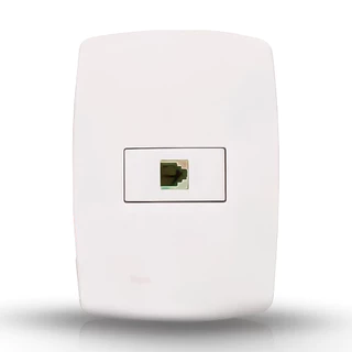 Kit Jogo 10 Tomada Telefone Rj11 2 Vias Embutida Linha Pérola Branca Radial Bivolt em Oferta na Shopee