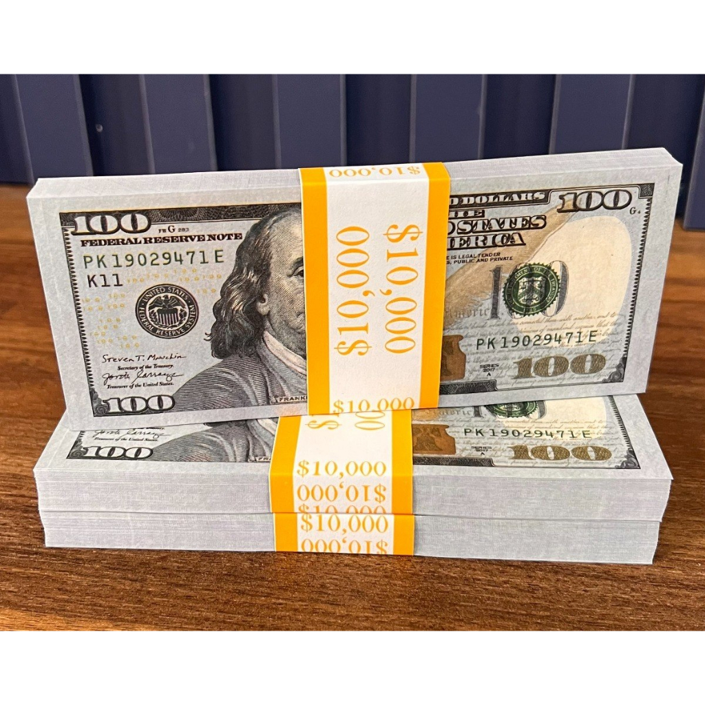 Nota 100 Dolar Tamanho Real Contem 100 unidades