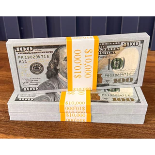 Nota 100 Dolar Tamanho Real Contem 100 unidades