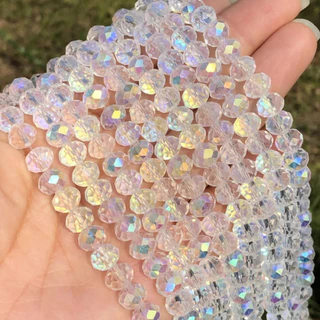 05 Fio Miçanga Cristal De Vidro 8mm - Aprox. 340 Unidade