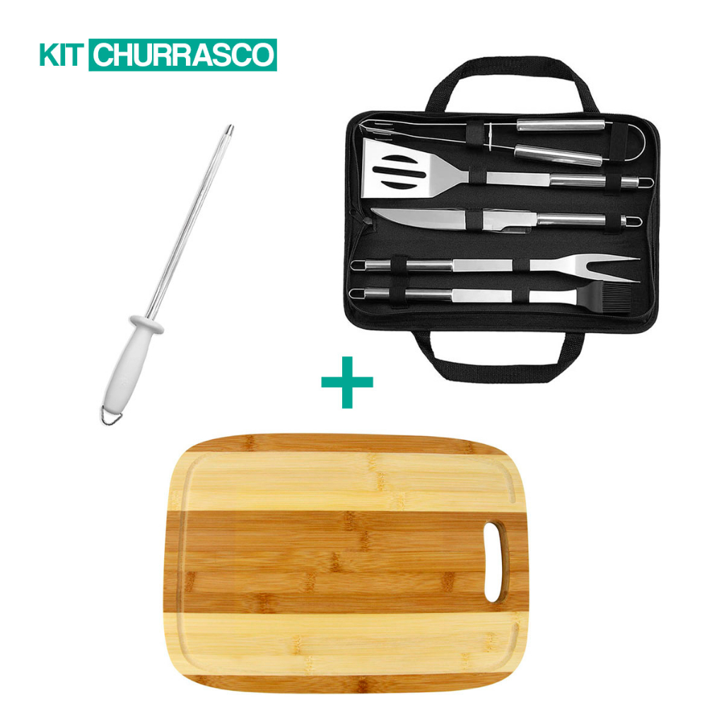 Kit Para Churrasco Maleta T Bua E Afiador De Facas Shopee Brasil