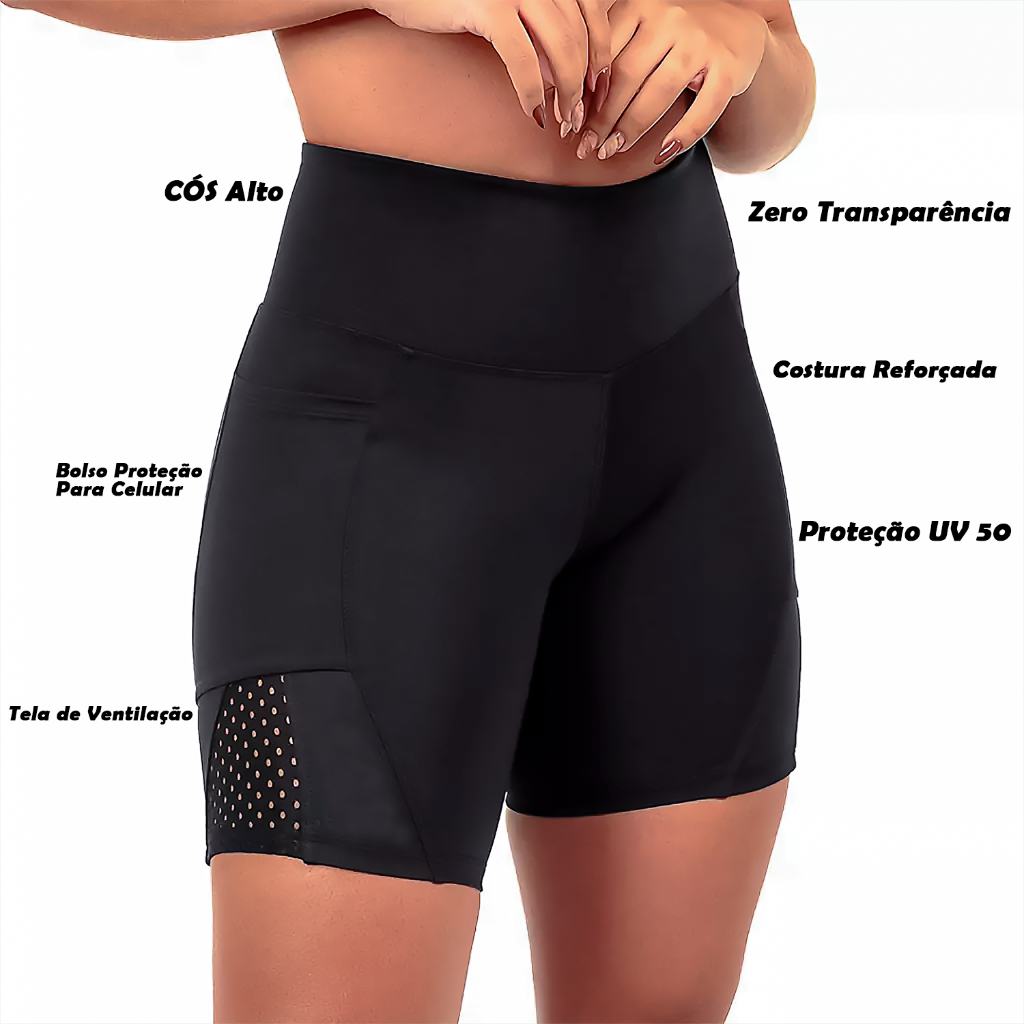 Shorts Academia Feminino Suplex Zero Transparência
