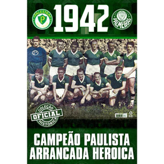 Coleção Oficial Histórica Palmeiras Edição 01 | Pôster Campeão Paulista de 1942 - Acompanha Box para Guardar Coleção