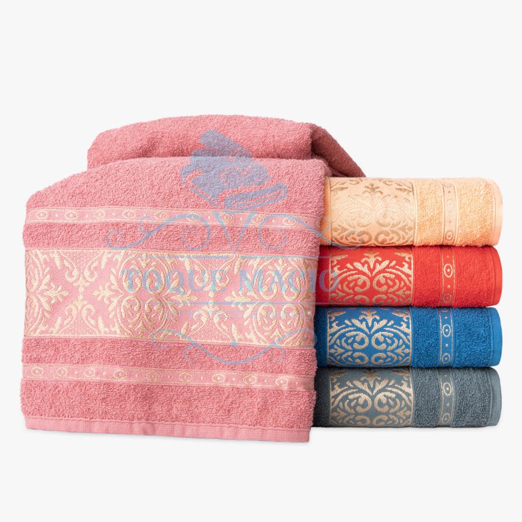 Kit 10 Toalhas de Rosto Luxo Mônaco 48 cm x 70cm
