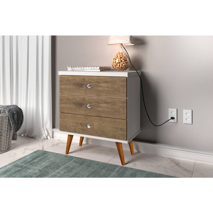 Mesa De Cabeceira Status 3 Gavetas - J&A | Shopee Brasil
