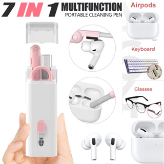 Kit De Escova De Limpeza Multifuncional 7 Em 1 Para Teclado/Fones De Ouvido