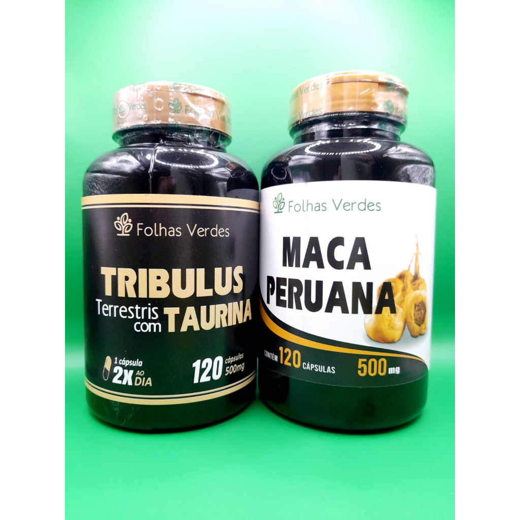 TRIBULUS COM TAURINA + MACA PERUANA 120 CÁP | Shopee Brasil