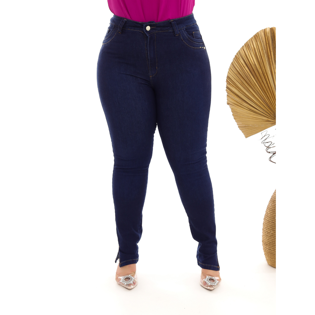 Calça Skinny Feminina Jeans Cós Alto Levanta Bumbum C/ Lycra