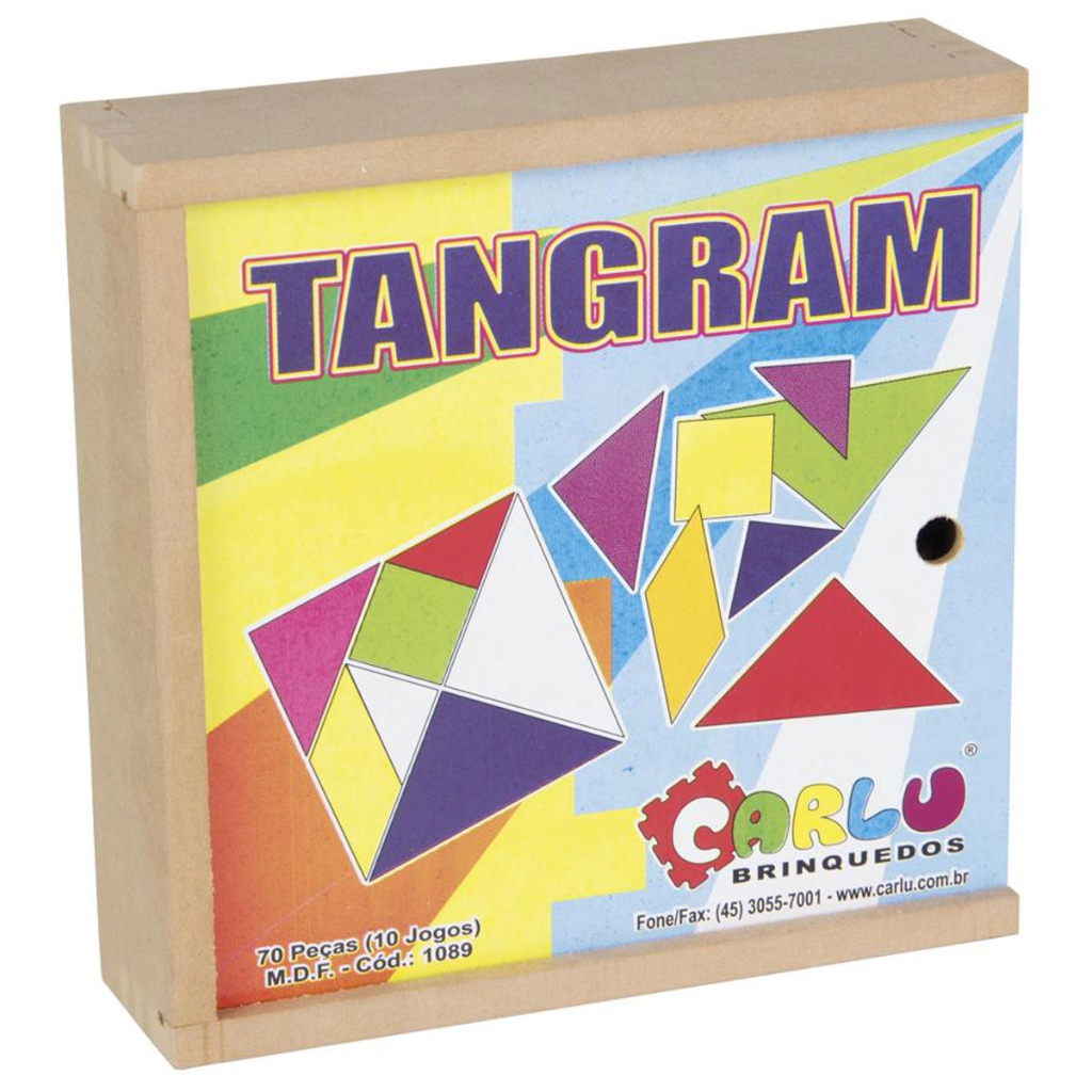 Quebra cabeça tangram 28 peças em madeira - Ciabrink entrega delivery rápido