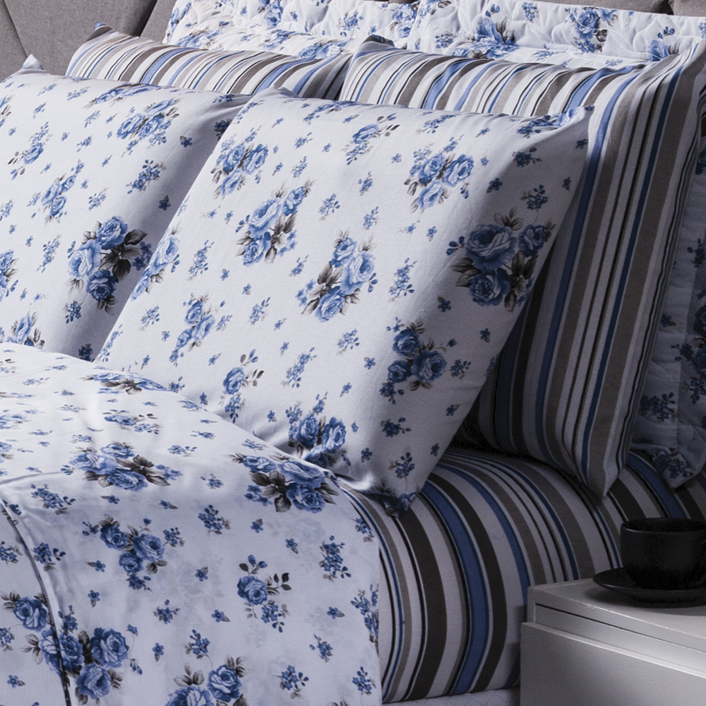 Kit com 8 Fronhas Estampadas 4 Pares 70cm x 50 cm Micropercal 170 Fios Diversas Estampas - Preço Atacado