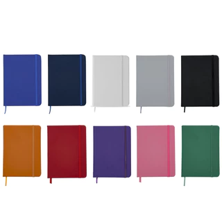 Kit 10 Cadernos Tipo Moleskine Bloco de Anotações Emborrachado Novas Cores 18x13