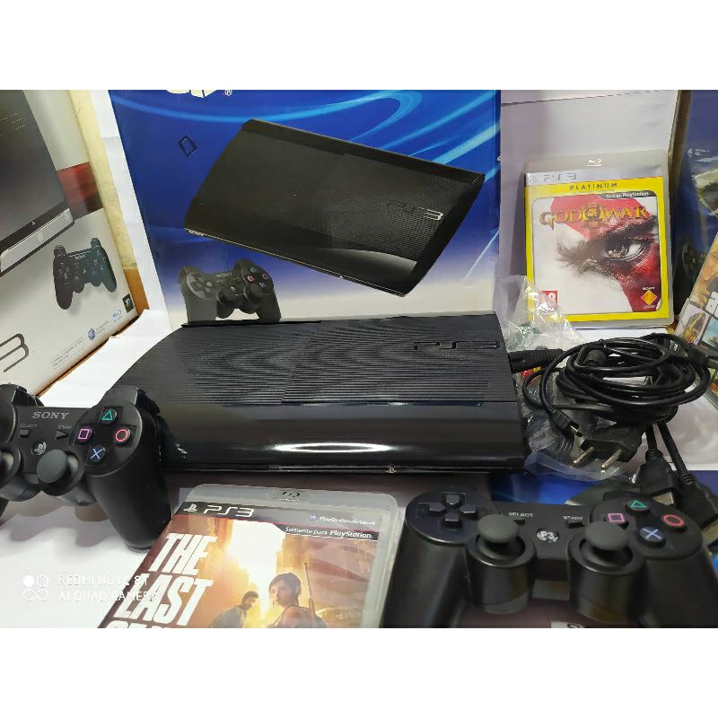 PS3 PlayStation 3 super slim 2 controles caixa original play