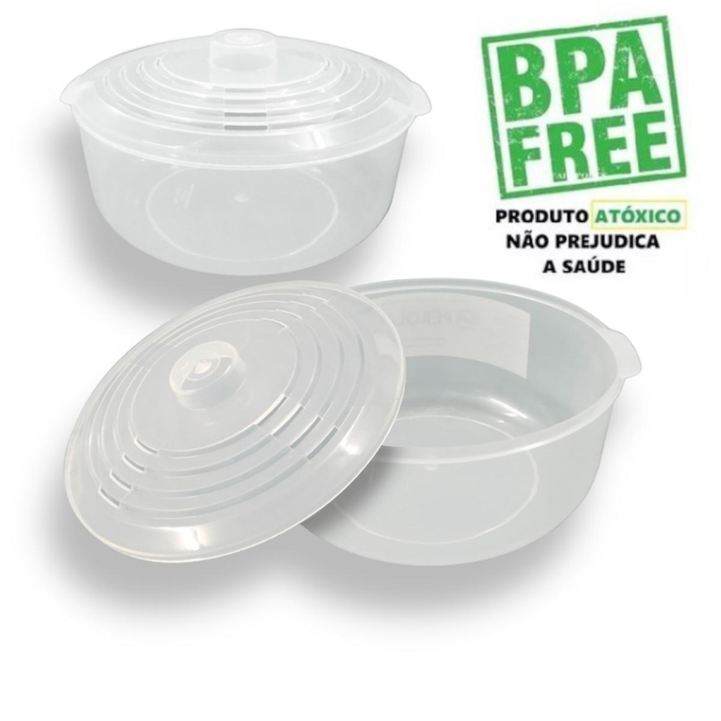 Pote Multiuso Com Tampa para Microondas Arroz Legumes 2,5 L