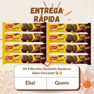 Biscoito Recheado Bauducco Sabor Duplo Chocolate 108g