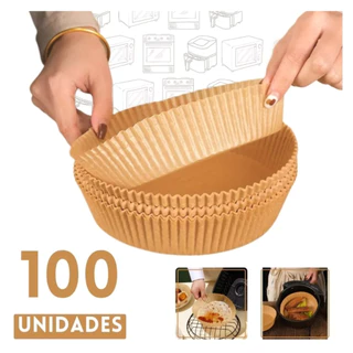 Tapete Forma De Airfry Descartável Redondo Antiaderente Para Cozimento Papel 50,100,150,200,300 Unidades